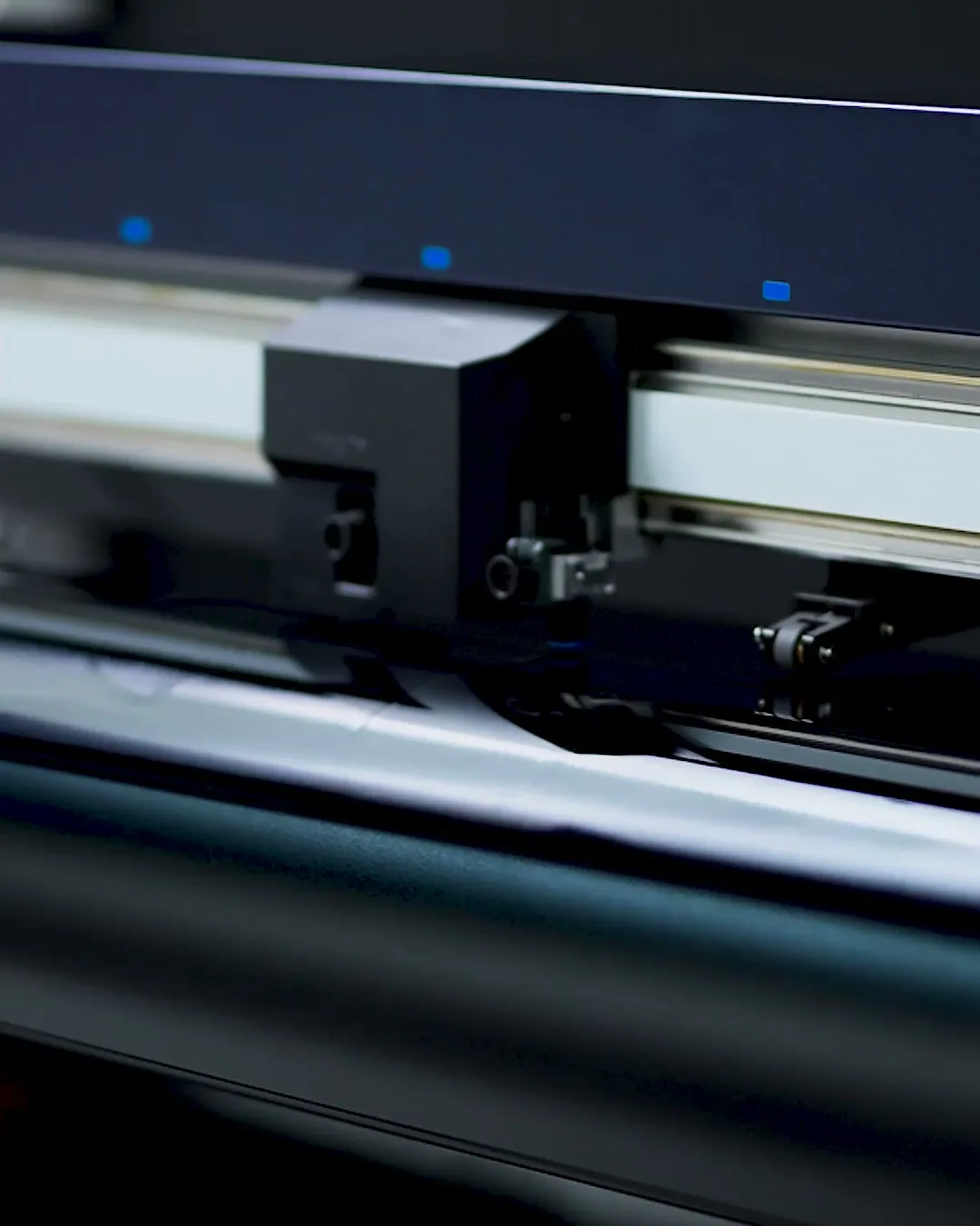 Computer-cut plotter cutting a STEK paint protection film pattern