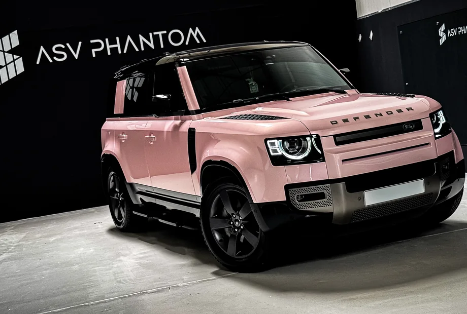 Pink Defender Color PPF front angle at ASV Phantom