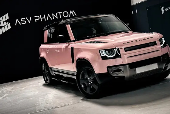 Pink Land Rover Defender Color PPF project at ASV Phantom